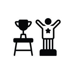 Black solid icon for overcome