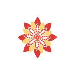 Aboriginal art dots painting icon logo design vector