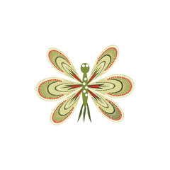 Aboriginal art dots painting icon logo design vector