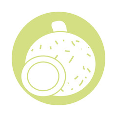 exotic vegetables icon, block style