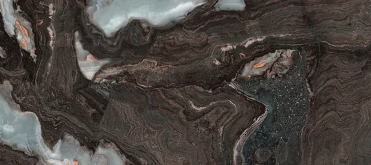 Brauner Marmortexturhintergrund, Breccia-Marmorfliesen für keramische Wandfliesen und Bodenfliesen, Marmorsteintextur für digitale Wandfliesen, rustikale raue Marmortextur, matte Granitkeramikfliesen. © Stacey Xura