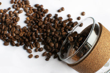 Reusable Coffee Eco Cup. Toughened Glass Cup & Natural Cork Band. Secure silicon lid. Reusable eco...