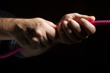 Hands with a rope