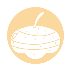 turnip vegetables icon, block style