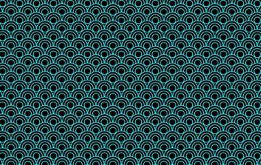 fish scale seamless pattern on dark  background © Auncha