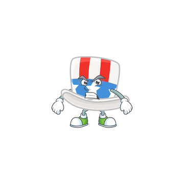 Cartoon Character Of Uncle Sam Hat With Angry Face