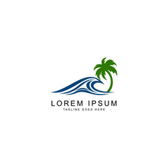 Fototapeta premium coconut tree logo template