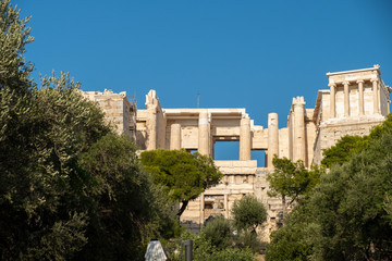 Fototapeta na wymiar view of the acropolis of athens