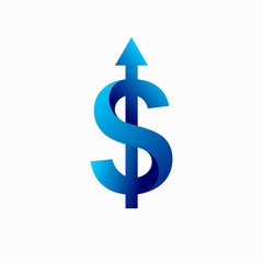 Dollar increase logo