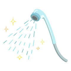 シャワー（シャワーヘッドと水）