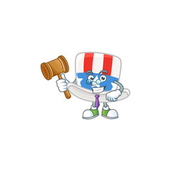 A wise Judge uncle sam hat in comic strip character design