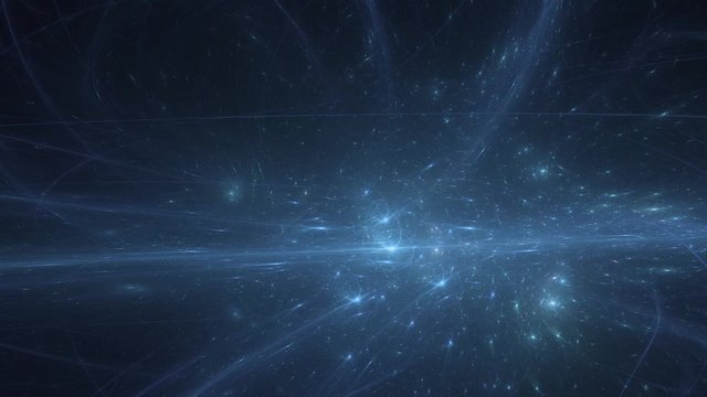 Futuristic abstract background 3D render.  Technology information highway, deep space journey, universe travel.