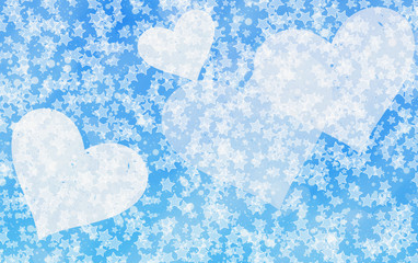dreamy light hearts and stars background