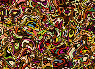 Abstract multicolored painted lines background