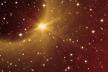 Obraz premium jasny błysk na tle kosmosu