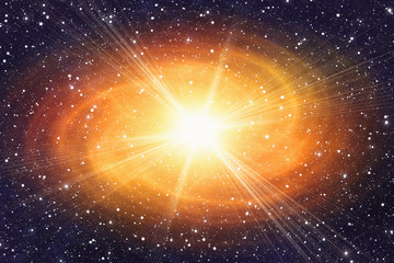 Fototapeta premium bright galaxy on a space stars background