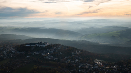 landscape with clouds an a castle