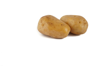 Potatoes over white background. Food concept