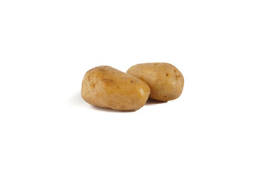 Potatoes over white background. Food concept