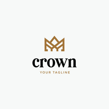 abstract modern Creative Crown Logo design vector template. Vintage Royal King Queen concept symbol