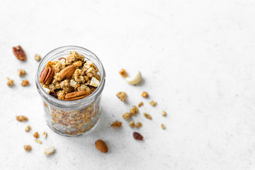 Granola in jar