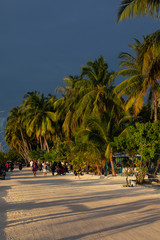 View from Maafushi island at Kaafu Atoll in Maldives.