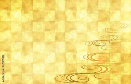 波紋のパーターンと金屏風の背景素材 Wall Mural Wallpaper Murals Imagefuji 波紋のパーターンと金屏風の背景素材 Wall Mural Wallpaper Murals Imagefuji