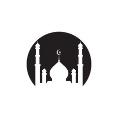 islamic mosque logo vector icon