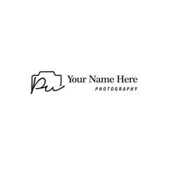 Pu Initial Signature Photography Logo