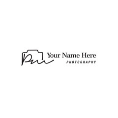 Pm Initial Signature Photography Logo