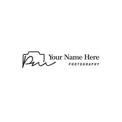 Pm Initial Signature Photography Logo