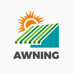 Fototapeta na wymiar Awning logo design. Vector template
