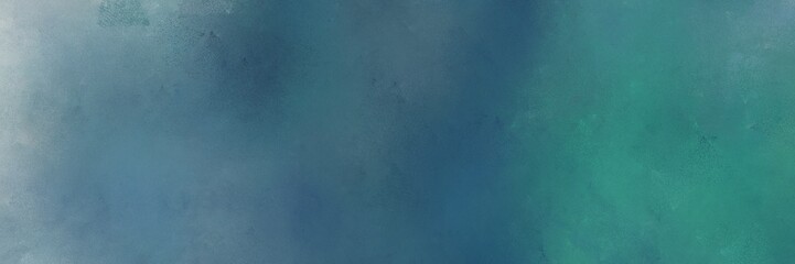 abstract painting background graphic with teal blue, dark gray and light slate gray colors and space for text or image. can be used as header or banner