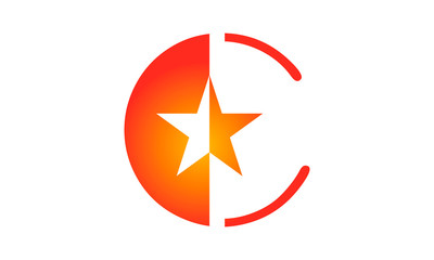 Letter C Star National Gradient Vector Logo.ai