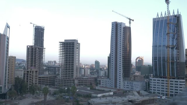 Many building is under-construction in Mexico area, a very modern area in Addis Ababa.