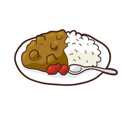 イラスト ：洋食　カレーライス