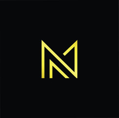 Initial based modern and minimal Logo. MN NM letter trendy fonts monogram icon symbol. Universal professional elegant luxury alphabet vector design