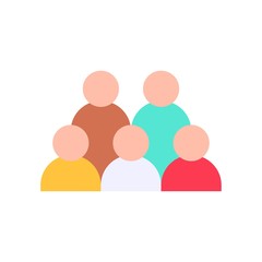 virus transmission related crowd of peoples or characters vector in flat design,