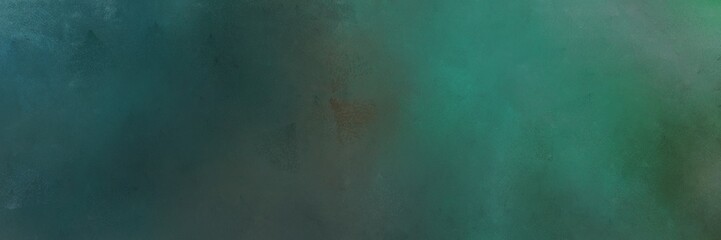 abstract painting background texture with dark slate gray and teal blue colors and space for text or image. can be used as horizontal background graphic