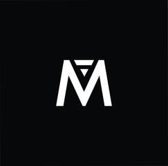 Initial based modern and minimal Logo. M MV VM letter trendy fonts monogram icon symbol. Universal professional elegant luxury alphabet vector design
