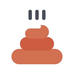 virus transmission related human poop or shit vector in flat design,