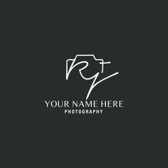 Rj Initial Signature Photography Logo