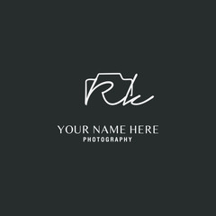 Rk Initial Signature Photography Logo
