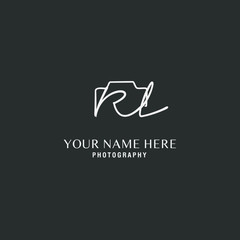 Rl Initial Signature Photography Logo
