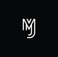 Initial based modern and minimal Logo. MJ JM letter trendy fonts monogram icon symbol. Universal professional elegant luxury alphabet vector design
