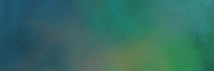vintage abstract painted background with sea green, dim gray and dark slate gray colors and space for text or image. can be used as horizontal header or banner orientation
