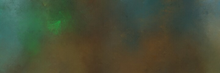 vintage abstract painted background with dark olive green, dim gray and sea green colors and space for text or image. can be used as horizontal background texture