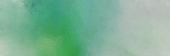 dark sea green, dark gray and medium sea green colored vintage abstract painted background with space for text or image. can be used as horizontal header or banner orientation