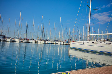 luxury yachts in the marine