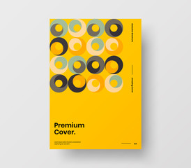 Amazing business presentation vector A4 vertical orientation front page mock up. Modern corporate report cover abstract geometric illustration design layout. Company identity brochure template.